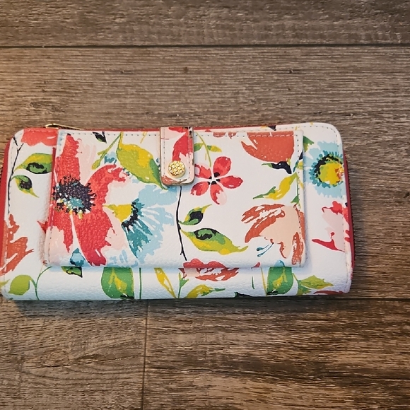 Handbags - Floral Wallet with Vibrant Colors